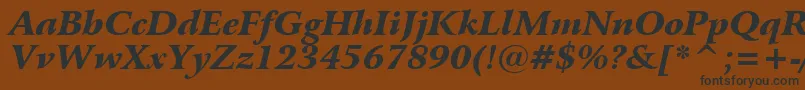 BitstreamArrusBlackItalicBt Font – Black Fonts on Brown Background