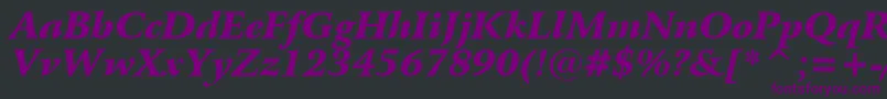 BitstreamArrusBlackItalicBt Font – Purple Fonts on Black Background