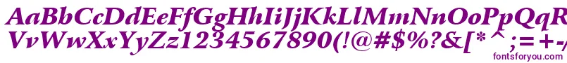 BitstreamArrusBlackItalicBt Font – Purple Fonts on White Background