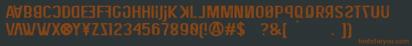 EliteHackerCorroded Font – Brown Fonts on Black Background