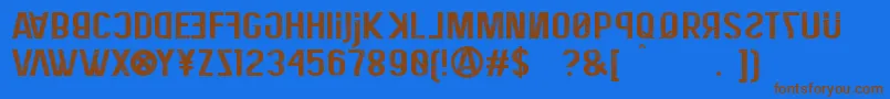 EliteHackerCorroded Font – Brown Fonts on Blue Background