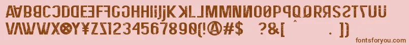 EliteHackerCorroded Font – Brown Fonts on Pink Background