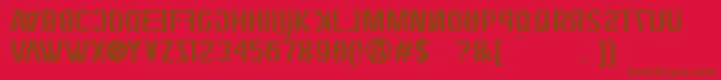 EliteHackerCorroded Font – Brown Fonts on Red Background