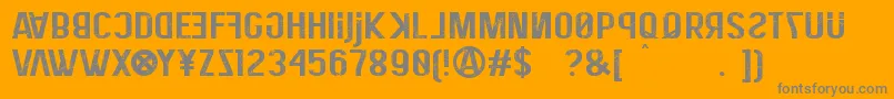 EliteHackerCorroded Font – Gray Fonts on Orange Background