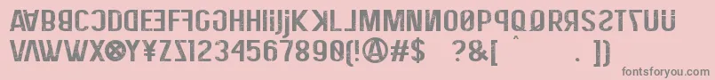 EliteHackerCorroded Font – Gray Fonts on Pink Background