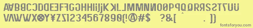 EliteHackerCorroded Font – Gray Fonts on Yellow Background