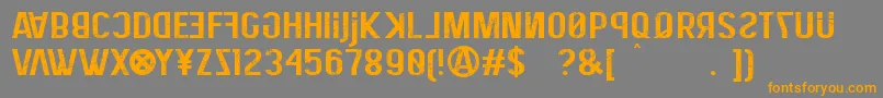 EliteHackerCorroded Font – Orange Fonts on Gray Background