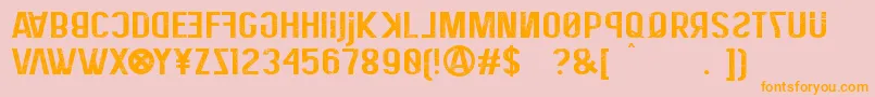 EliteHackerCorroded Font – Orange Fonts on Pink Background