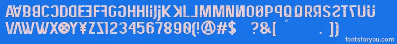 EliteHackerCorroded Font – Pink Fonts on Blue Background