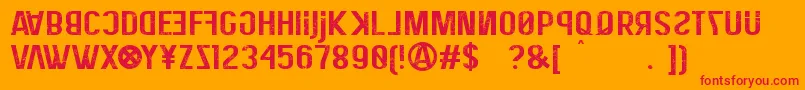 Police EliteHackerCorroded – polices rouges sur fond orange