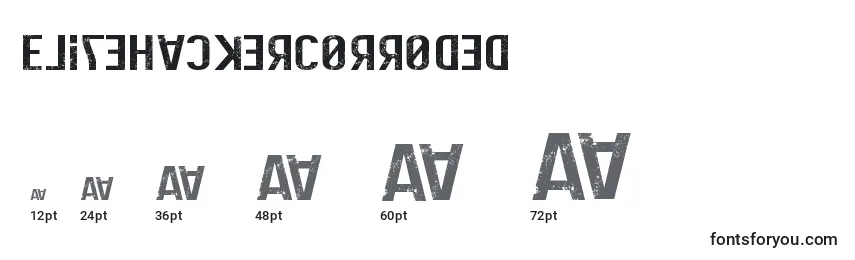 EliteHackerCorroded font sizes