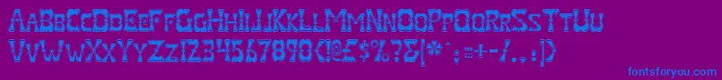 ValentineRegular Font – Blue Fonts on Purple Background