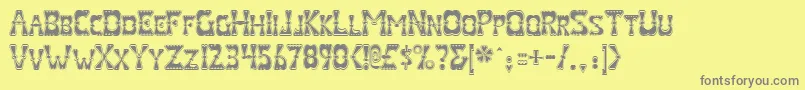 ValentineRegular Font – Gray Fonts on Yellow Background