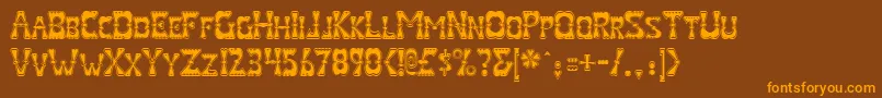 ValentineRegular Font – Orange Fonts on Brown Background