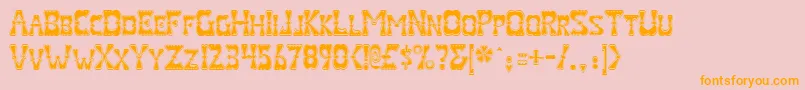 ValentineRegular Font – Orange Fonts on Pink Background