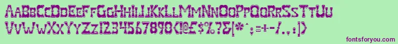 ValentineRegular Font – Purple Fonts on Green Background