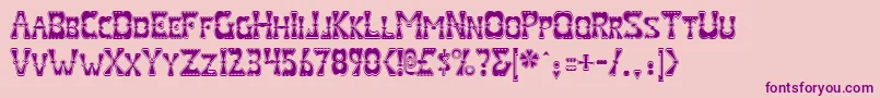 ValentineRegular Font – Purple Fonts on Pink Background