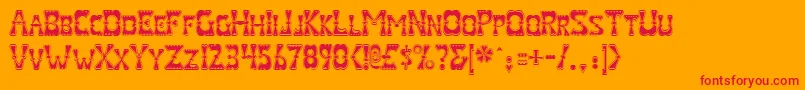 ValentineRegular Font – Red Fonts on Orange Background