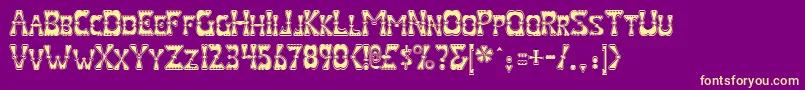 ValentineRegular Font – Yellow Fonts on Purple Background