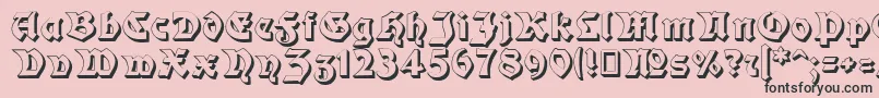 Moderne3DSchwabacher Font – Black Fonts on Pink Background