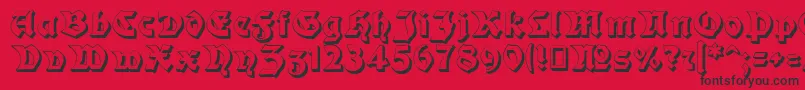 Moderne3DSchwabacher Font – Black Fonts on Red Background