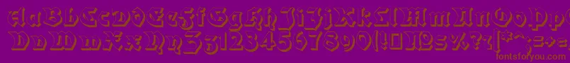 Moderne3DSchwabacher Font – Brown Fonts on Purple Background