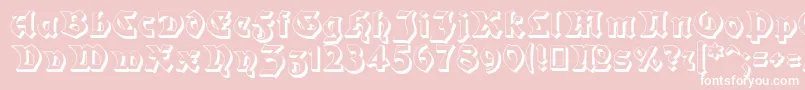 Moderne3DSchwabacher Font – White Fonts on Pink Background