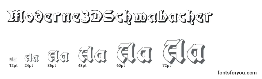Moderne3DSchwabacher Font Sizes