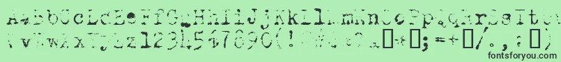 Oldtsk Font – Black Fonts on Green Background