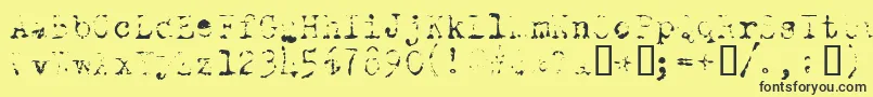 Oldtsk Font – Black Fonts on Yellow Background