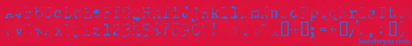 Oldtsk Font – Blue Fonts on Red Background