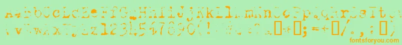 Oldtsk Font – Orange Fonts on Green Background