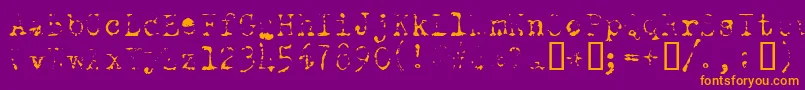 Oldtsk Font – Orange Fonts on Purple Background