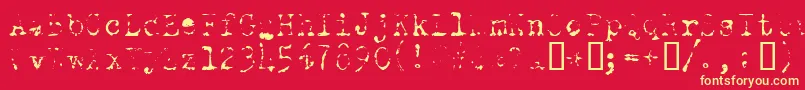 Oldtsk Font – Yellow Fonts on Red Background