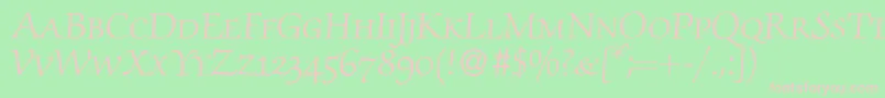 ZabriskiescriptsmcRegular Font – Pink Fonts on Green Background