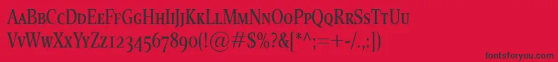 EsperantoCondSmallcaps Font – Black Fonts on Red Background