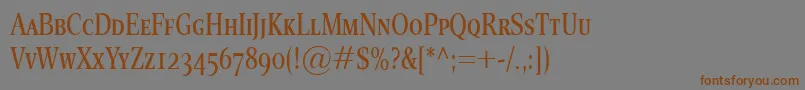 EsperantoCondSmallcaps Font – Brown Fonts on Gray Background