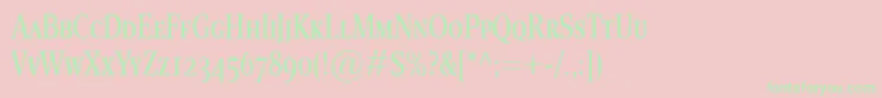 EsperantoCondSmallcaps Font – Green Fonts on Pink Background