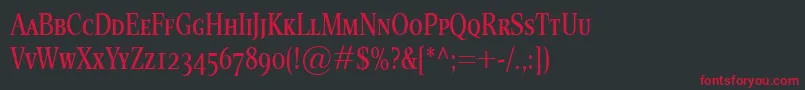 EsperantoCondSmallcaps Font – Red Fonts on Black Background