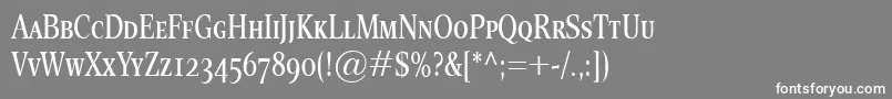 EsperantoCondSmallcaps Font – White Fonts on Gray Background