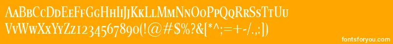 EsperantoCondSmallcaps Font – White Fonts on Orange Background