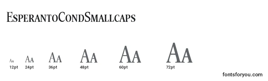 EsperantoCondSmallcaps Font Sizes