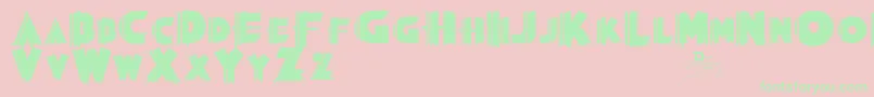 Grauman Font – Green Fonts on Pink Background