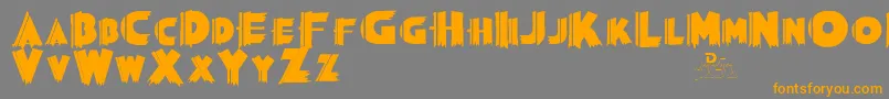 Grauman Font – Orange Fonts on Gray Background