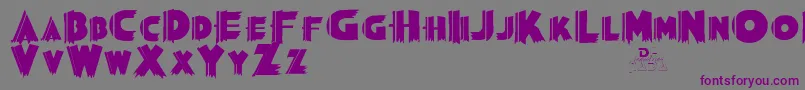 Grauman Font – Purple Fonts on Gray Background