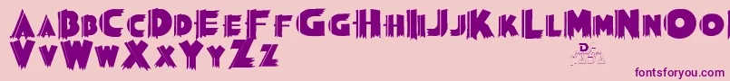 Grauman Font – Purple Fonts on Pink Background