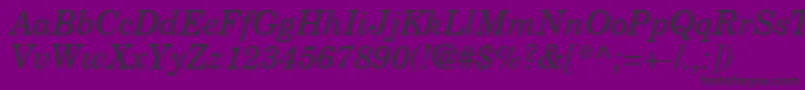 NewCenturySchlbkGreekInclined Font – Black Fonts on Purple Background