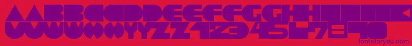 NotedvBold Font – Purple Fonts on Red Background