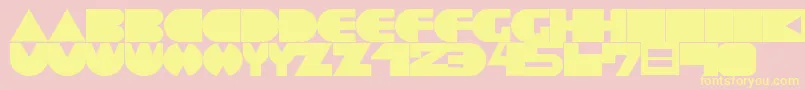 NotedvBold Font – Yellow Fonts on Pink Background