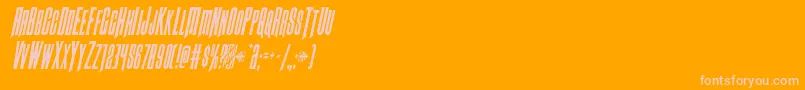 フォントButchsundancecondital – オレンジの背景にピンクのフォント
